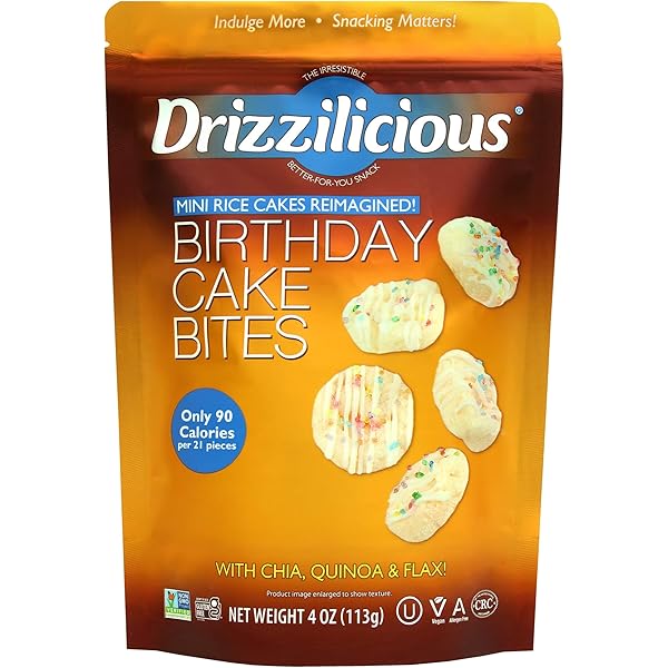 Drizzilicious Birthday Cake Mini Rice Cakes - 4oz (113g) Single